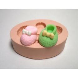 Molde de Silicone - 2 Sapatinhos Ref. 086