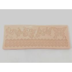 Molde de Silicone - Renda de Borboletas Ref. 1043