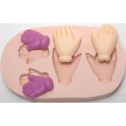 Molde de Silicone - Mãos para Articulados Ref. 114