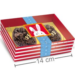 Caixa para 2 Ovos de Colher 50gr 6 unid. - 13002498 Páscoa Adoleta