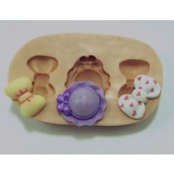 Molde de Silicone - Chapéu e Laços Ref. 135
