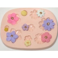 Molde de Silicone - Kit Flores Pequenas Ref. 170