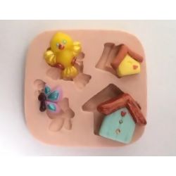 Molde de Silicone - Casas de Pássaro Ref. 225