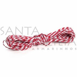 Fio de Papel Torcido 5m 29001197 - Vermelho e Branco