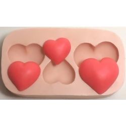 Molde de Silicone - 3 Corações Ref. 388