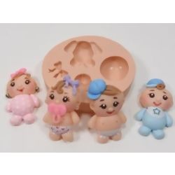 Molde de Silicone - Kit Bebês e Bichos Ref. 471
