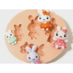 Molde de Silicone - Coelhinhas Mini Ref. 523