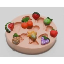 Molde de Silicone - Kit 8 Frutas Mini Ref. 684