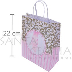 Sacola de Papel G 21x17x8cm - Decorada Ballet