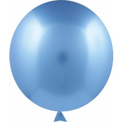 Balão Happy Day 5 Liso 25 unid. - Alumínio Azul 