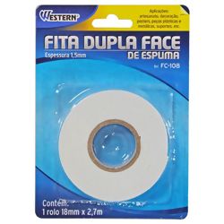 Fita Adesiva de Espuma Dupla Face 18 mm x 2,7 m FC-108