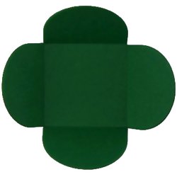 Forminha para Doces 4 Pétalas em Colorplus M2 Verde Bandeira - 50 un.