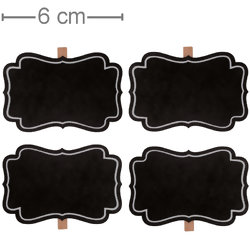Lousa no Pregador 4x6 cm - 4 unidades - Lembrancinha