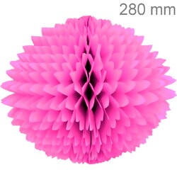 Bola Pom Pom de Papel de Seda 280mm - Ref. 174 - Rosa Choque