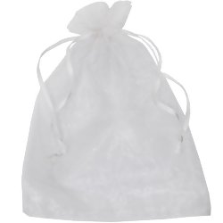 Saquinho em Organza 16 x 22 cm - 10 unid. Branco