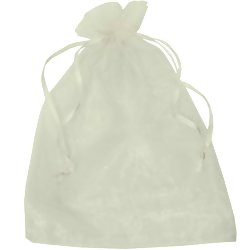 Saquinho em Organza 15 x 22,5 cm - 10 unid. Creme