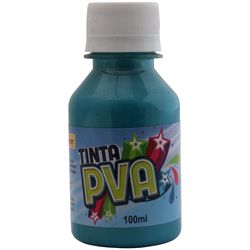 Tinta PVA 100ml Metálica Azul Caribe 121 - Glitter