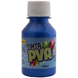 Tinta PVA 100ml Metálica Azul - Glitter