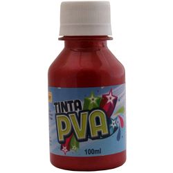 Tinta PVA 100ml Metálica Vermelho Cereja 130 - Glitter