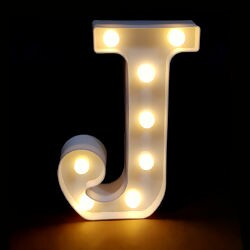 Letra LED 22 cm - J