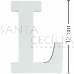 Letra MDF Branca 12 cm - L