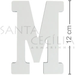 Letra MDF Branca 12 cm - M