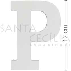 Letra MDF Branca 12 cm - P