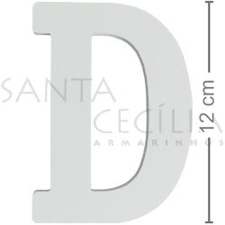 Letra MDF Branca 12 cm - D