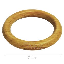 Argola de Madeira para Porta Guardanapo - 7cm -  25 unid. - Cerejeira