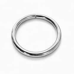 Argola de Ferro 3,8 cm x 4,5 mm 10 unid. Prata