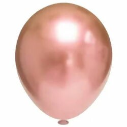 Balão Happy Day 5 Liso 25 unid. - Alumínio Rose Gold