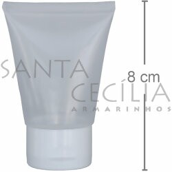 Potinhos para Lembrancinhas - Bisnaga Plástica 30ml Tampa Branca - 10 unidades