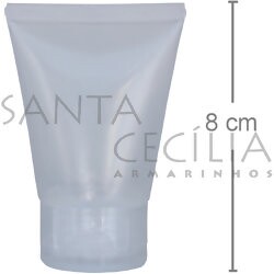 Potinhos para Lembrancinhas - Bisnaga Plástica 30ml Tampa Transparente - 10 unidades