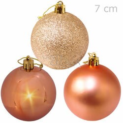 Bolas para Árvore de Natal 7cm - 9 unid. - Ref.CB7