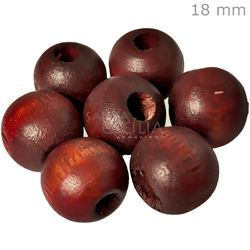 Bola de Madeira 18mm - 100unid. - Cores Diversas