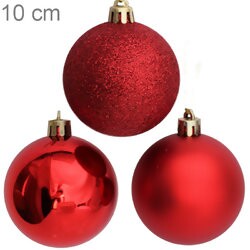 Bolas para árvore de Natal 10 cm - pacote com 3 un.
