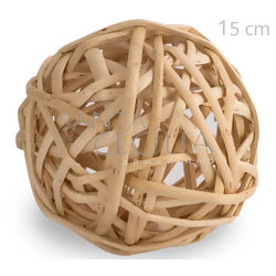 Bola de Rattan 15 cm Natural - Ref JCE-15