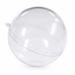 Bola de Acrílico 10cm Transparente 10 unid.