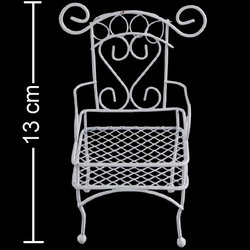 Cadeira Aramada Quadrada Branca - Cód. 14N10-02