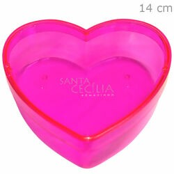 Caixa Coração em Acrílico 14 cm - 530ml - Rosa