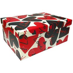 Caixa de Presente 10 unid. - Ref. 7486 Branca Corações