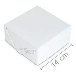 Caixa Quadrada 14 x 14 x 3,5cm - 10 unid - Branco