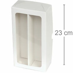 Caixa 23x12x6cm com Visor - 10 unidades - K64 Branca