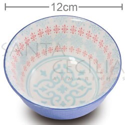 Tigela de Porcelana Arabesco Azul e Vermelho Ref. CDH16D028-H