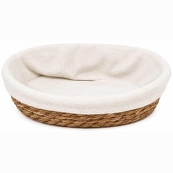 Cesta em palha Natural com Forro Oval Ref. 26207