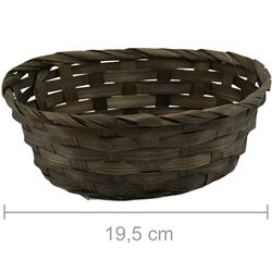 Cesta de Bambu Oval Ref. 17HJ020AB - Marrom