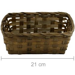 Cesta de Bambu Retangular Ref. 17HJ023 - Marrom