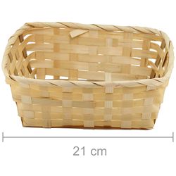 Cesta de Bambu Retangular Ref. 17HJ023 - Natural