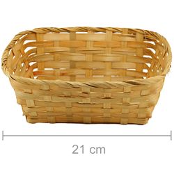 Cesta de Bambu Retangular Ref. 9328 - Natural