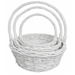 Cesta Redonda Branca - 3 Peças Ref. 16-31
